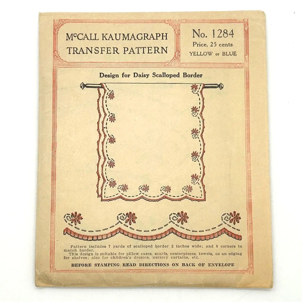 McCall Antique‎ Kaumagraph Transfer Patterns #1419, #1284, #699 Lot of 3